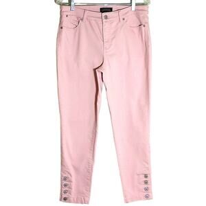 Talbots Flawless Five Pocket Jeans Women's Sz 10 Pink Mid Rise Stretch Cropped